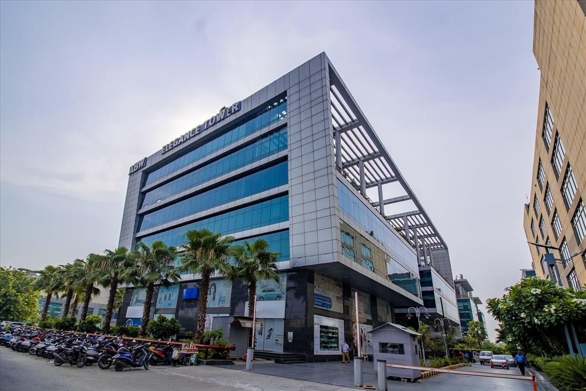 Purpose-built modern district-centre office architecture — Jasola, Delhi